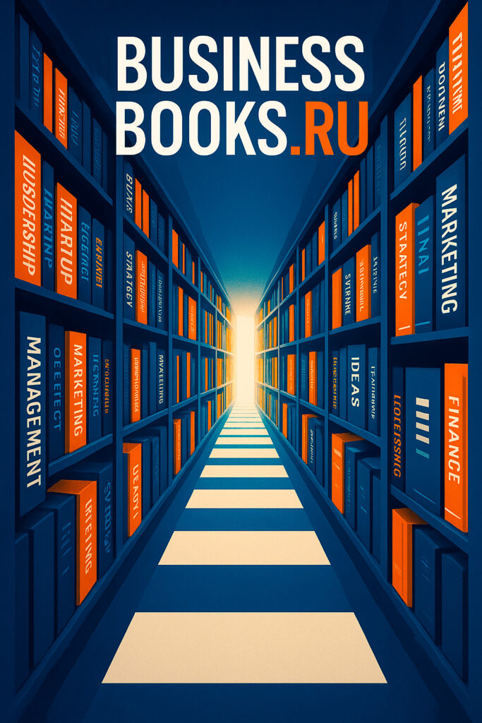 Коридор библиотеки бизнес-книг Business-Books.ru ведёт к свету — постер для предпринимателей
